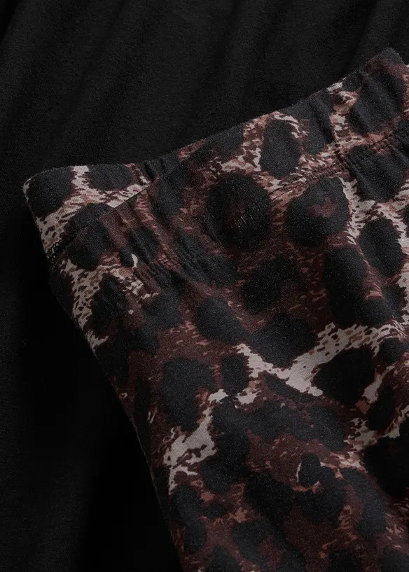 Pyjama aus weicher Baumwolle und Leggings, bonprix