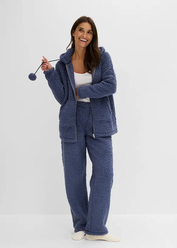 Loungewear Hausanzug aus Teddy Fleece, bonprix