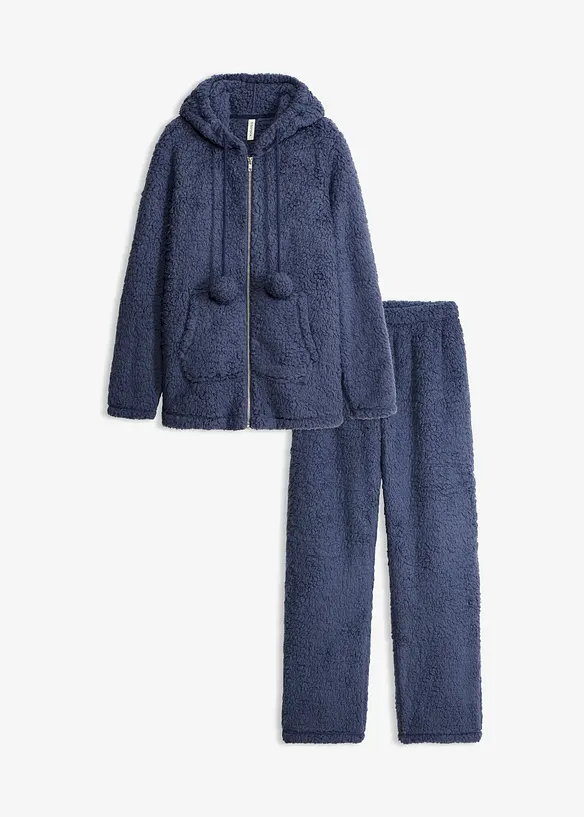 Loungewear Hausanzug aus Teddy Fleece, bonprix