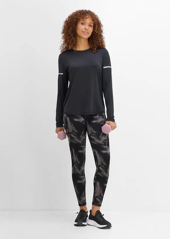 Thermo Sport-Leggings mit Handytasche, schnelltrocknend, bonprix
