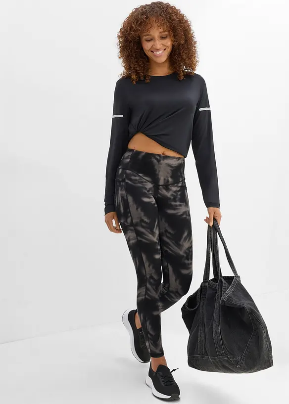 Thermo Sport-Leggings mit Handytasche, schnelltrocknend, bonprix