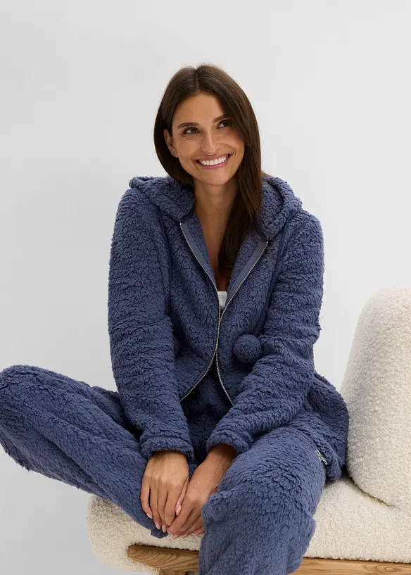 Loungewear Hausanzug aus Teddy Fleece, bonprix