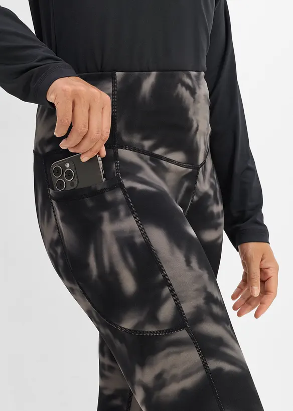 Thermo Sport-Leggings mit Handytasche, schnelltrocknend, bonprix