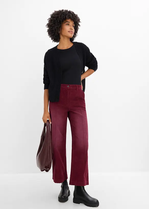 Pantalon en velours c&ocirc;tel&eacute; extensible, bonprix