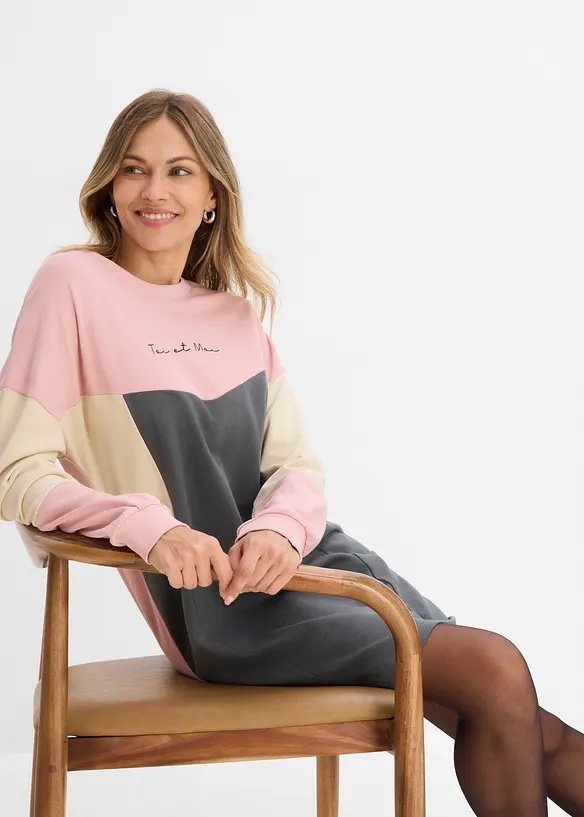 Robe sweat 100% coton, bonprix
