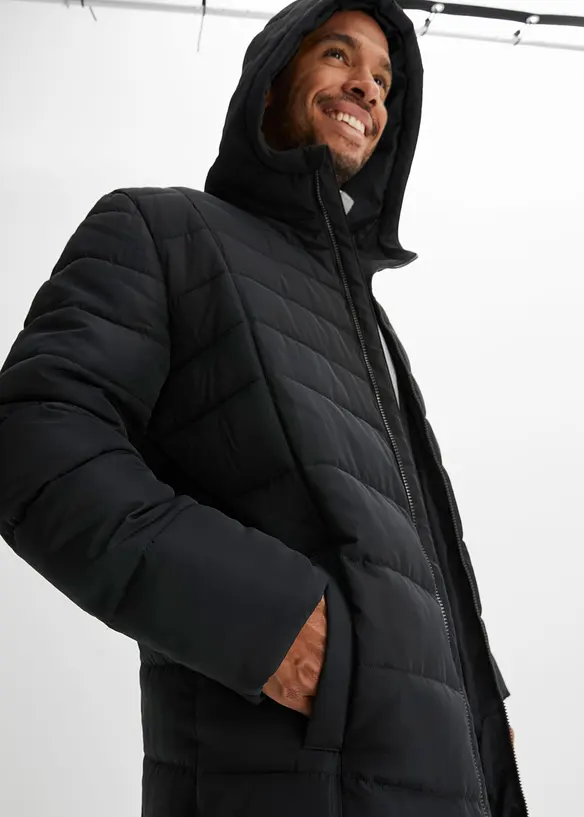 Doudoune longue &agrave; capuche, bonprix