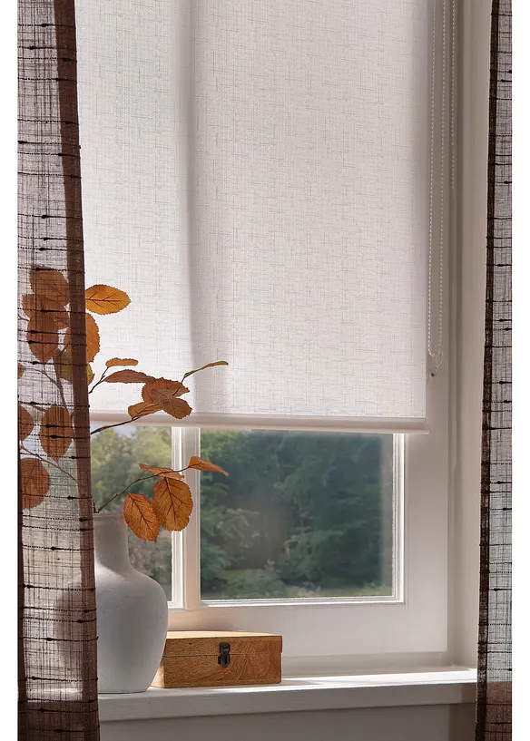 Sichtschutzrollo in Leinenoptik, bonprix