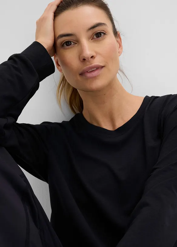 Sport-Shirt mit Baumwolle, schnelltrocknend, bonprix