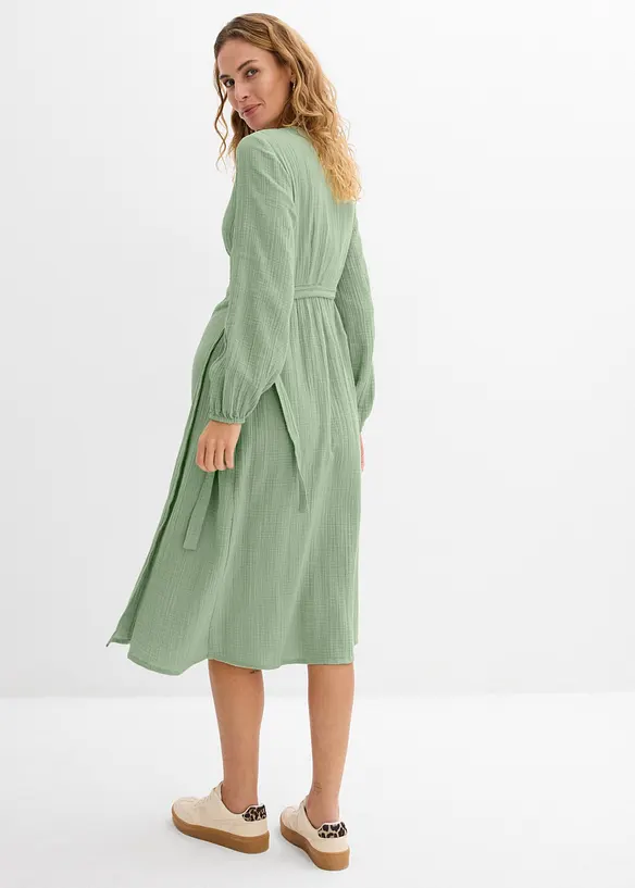 2-in-1 Umstands- und Stillkleid aus Baumwoll-Musselin, bonprix
