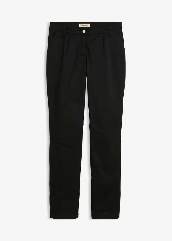 Gef&uuml;tterte Chinohose aus elastischem Baumwoll-Mix, bonprix