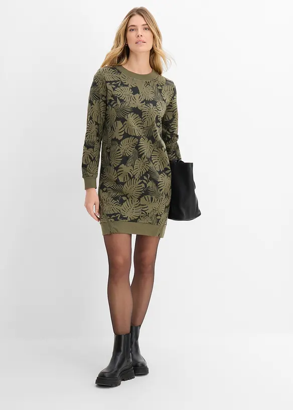 Robe imprim&eacute;e en molleton, bonprix