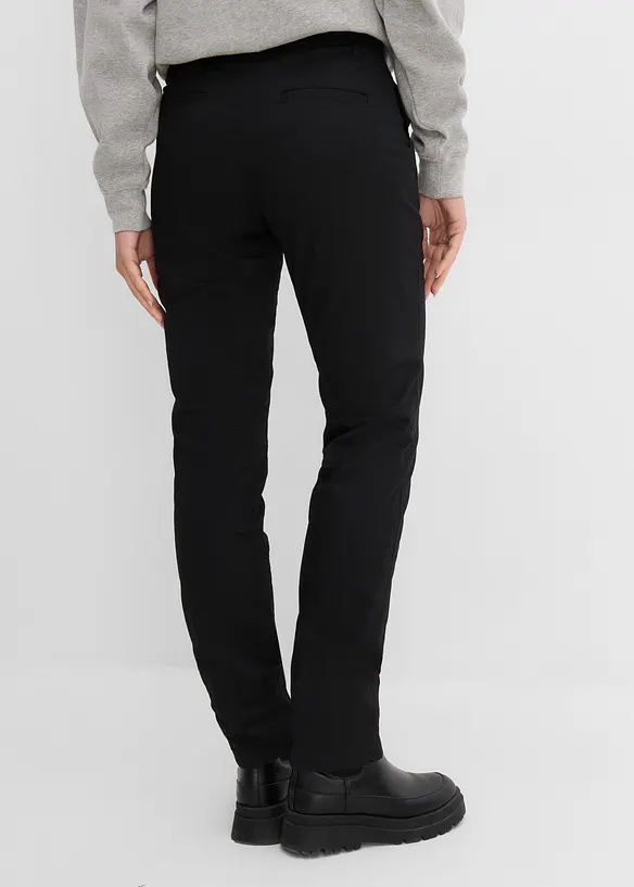 Gef&uuml;tterte Chinohose aus elastischem Baumwoll-Mix, bonprix