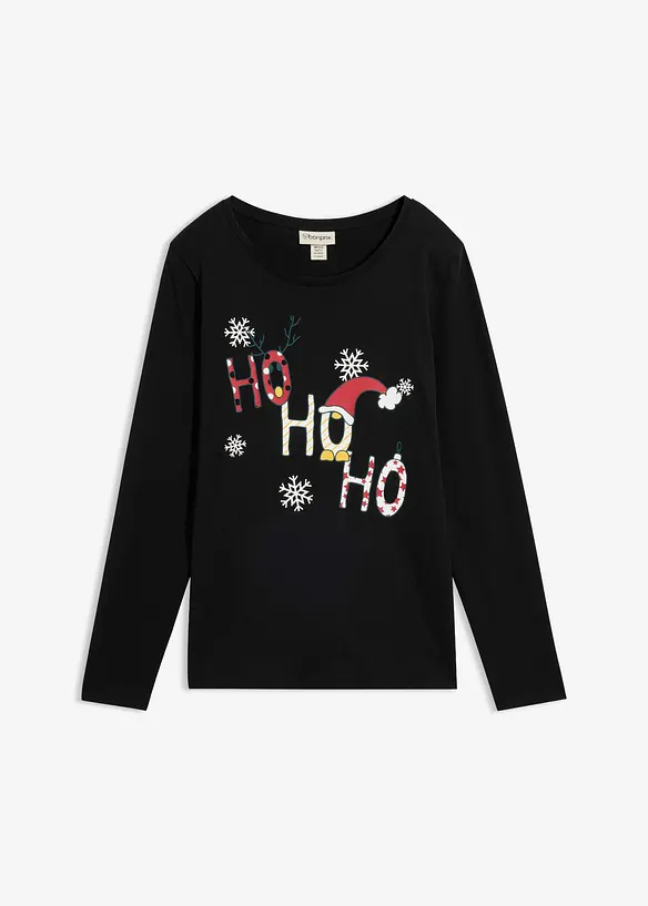 Langarmshirt mit Weihnachtsmotiv, bonprix