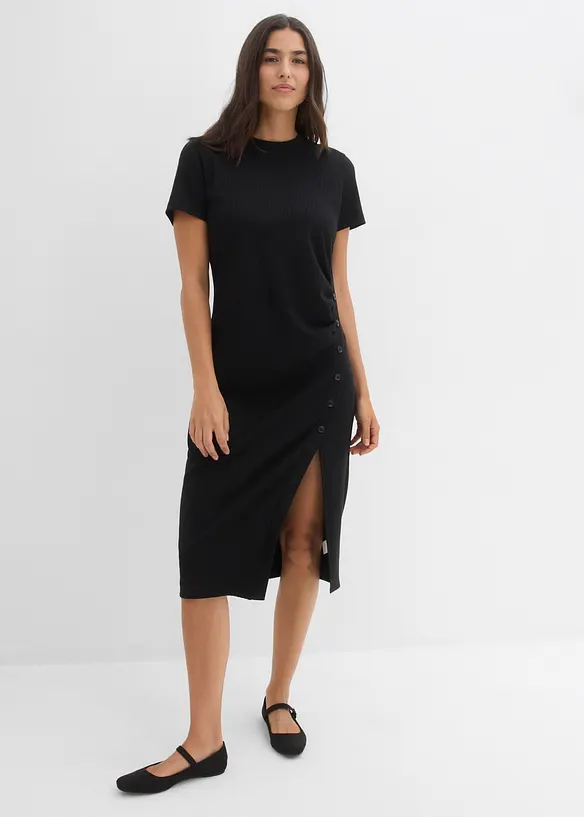 Robe T-shirt en mati&egrave;re textur&eacute;e, bonprix