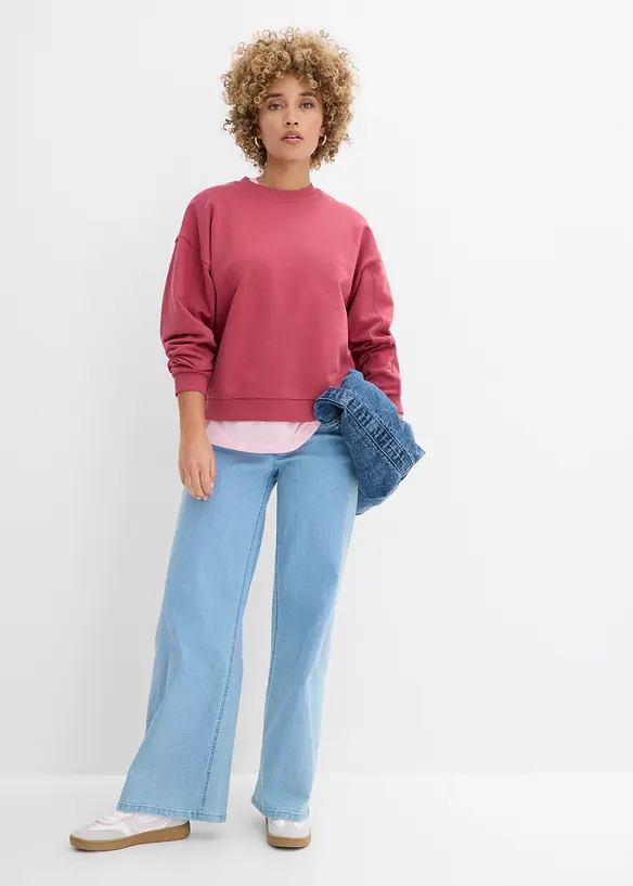 Sweat oversize 100% coton, bonprix
