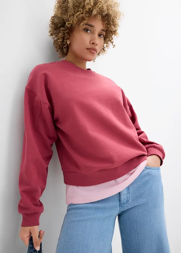 Sweat oversize 100% coton, bonprix