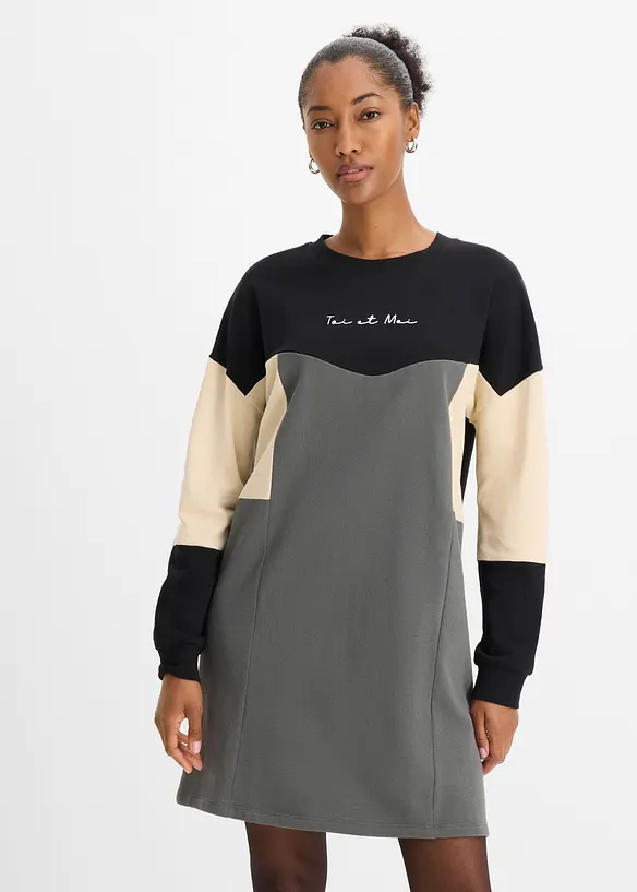 Robe sweat 100% coton, bonprix