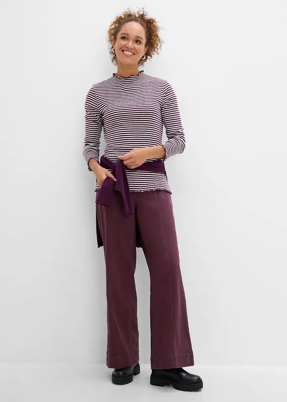 Rippshirt (2er Pack) aus reiner Baumwolle, bonprix