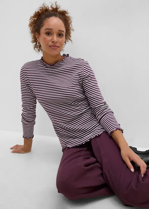 Rippshirt (2er Pack) aus reiner Baumwolle, bonprix