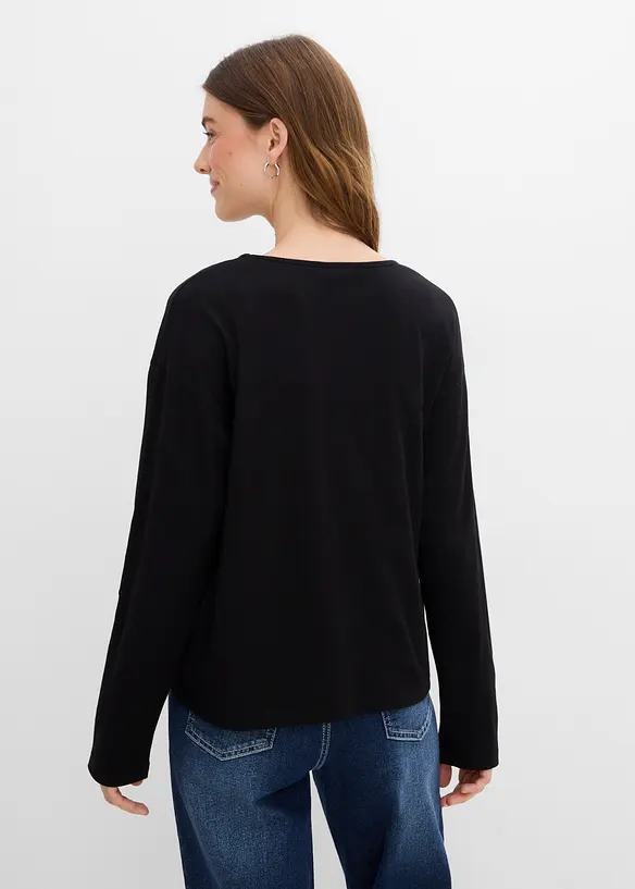 Langarmshirt aus reiner Bio-Baumwolle, bonprix