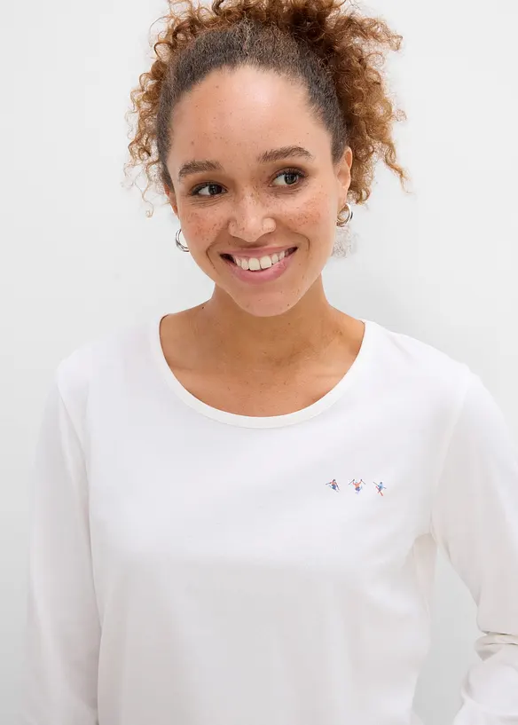 Langarmshirt aus purer Bio-Baumwolle, bonprix