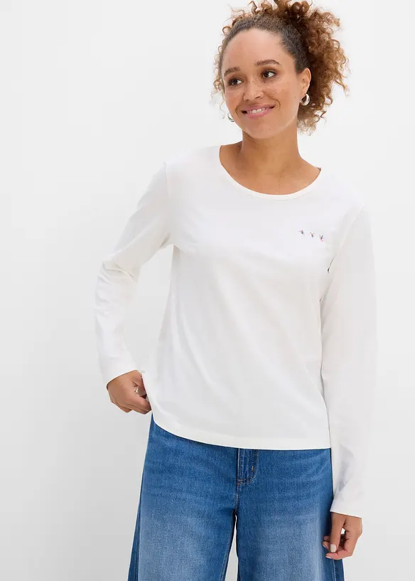 Langarmshirt aus purer Bio-Baumwolle, bonprix