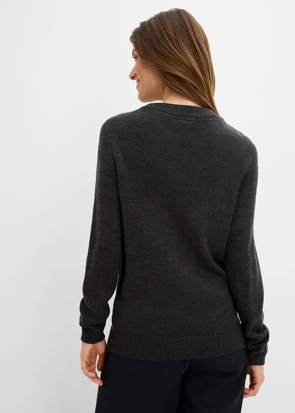 Pull de No&euml;l avec motif de chien, bonprix