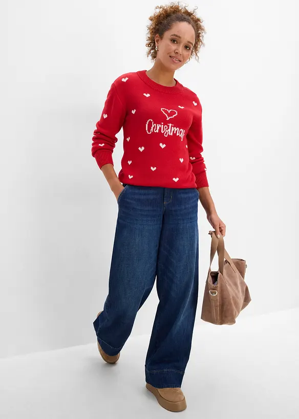 Feinstrickpullover aus Baumwoll-Mix, bonprix