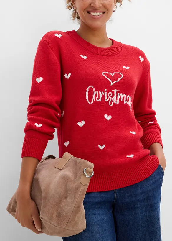 Feinstrickpullover aus Baumwoll-Mix, bonprix