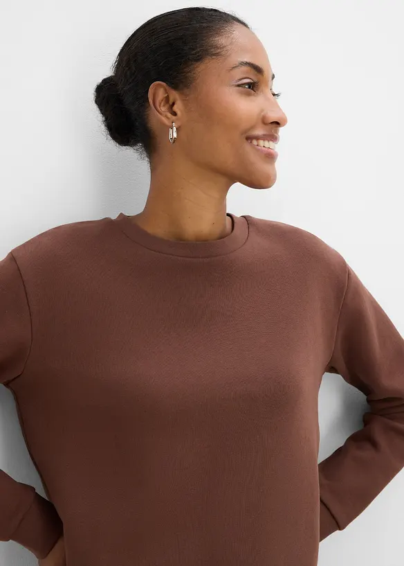 Sweat avec empi&egrave;cement l&eacute;opard, bonprix
