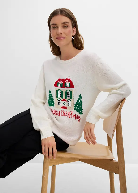 Pullover mit Weihnachtsmotiv, bonprix