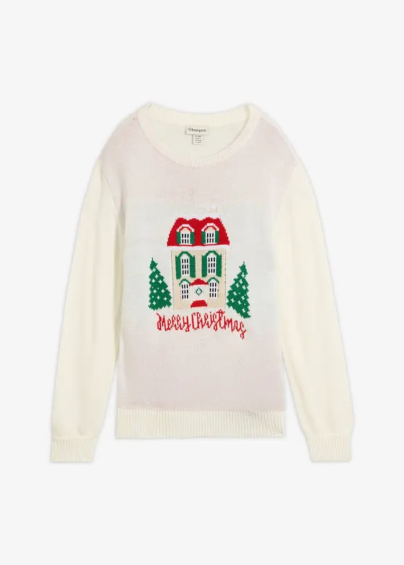 Pullover mit Weihnachtsmotiv, bonprix