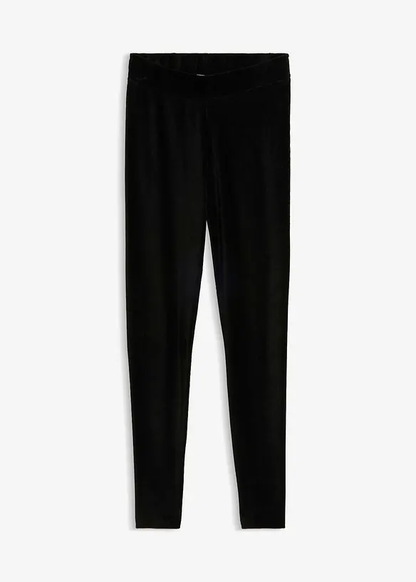 Legging en velours finement c&ocirc;tel&eacute; &agrave; large taille &eacute;lastiqu&eacute;e, bonprix