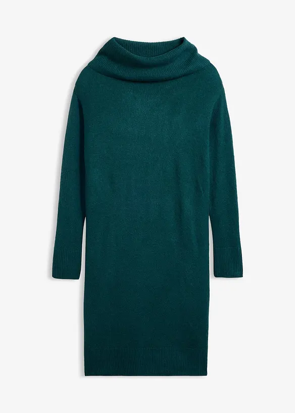Robe oversize en maille &agrave; col roul&eacute;, bonprix