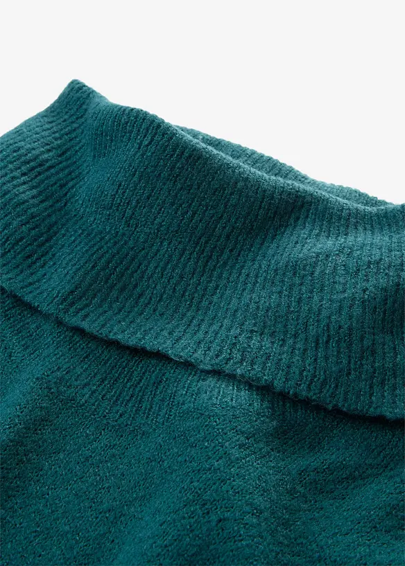 Robe oversize en maille &agrave; col roul&eacute;, bonprix