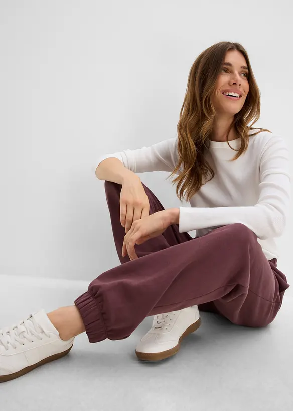 Pantalon sweat 100% coton, bonprix