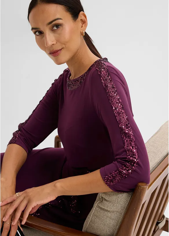 Jerseykleid mit Pailletten, bonprix