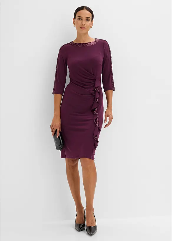 Jerseykleid mit Pailletten, bonprix