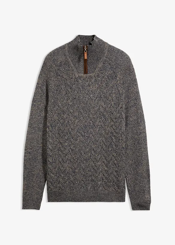 Troyer-Pullover mit Wollanteil, bonprix