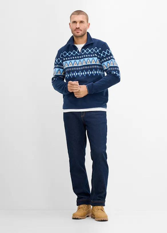 Thermo Classic-Fit-Jeans mit w&auml;rmendem Fleecefutter, Straight, bonprix
