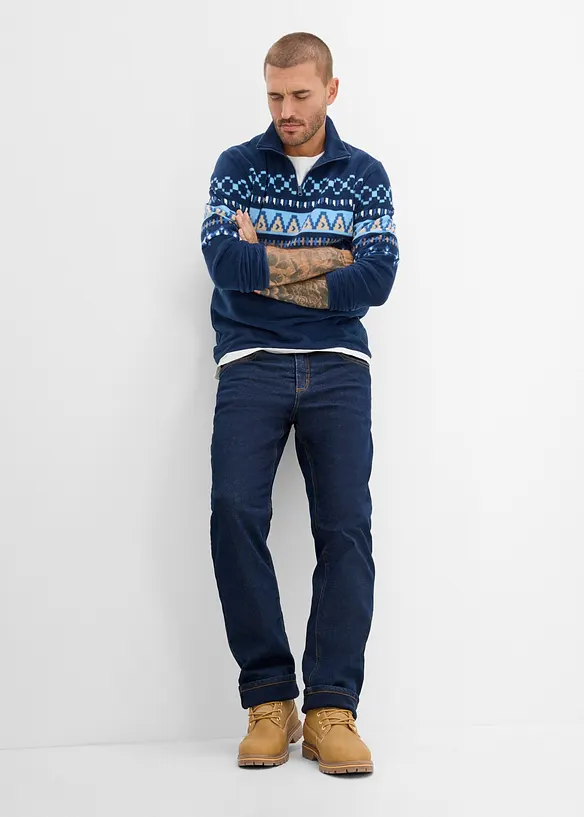 Thermo Classic-Fit-Jeans mit w&auml;rmendem Fleecefutter, Straight, bonprix