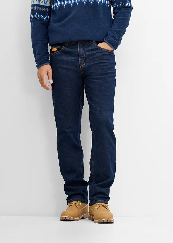 Thermo Classic-Fit-Jeans mit w&auml;rmendem Fleecefutter, Straight, bonprix