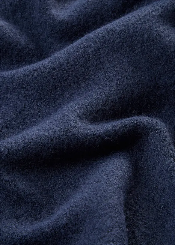 Robe courte en maille &agrave; encolure boutonn&eacute;e, bonprix