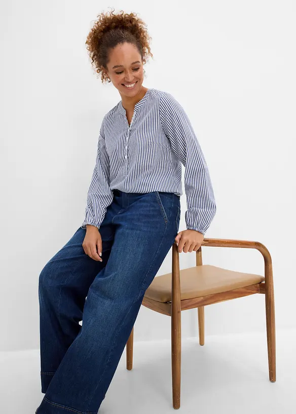 Tunique 100% coton avec d&eacute;tail en dentelle, bonprix