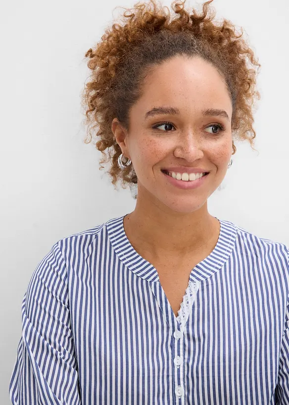 Tunique 100% coton avec d&eacute;tail en dentelle, bonprix