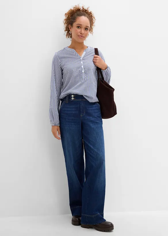 Tunique 100% coton avec d&eacute;tail en dentelle, bonprix