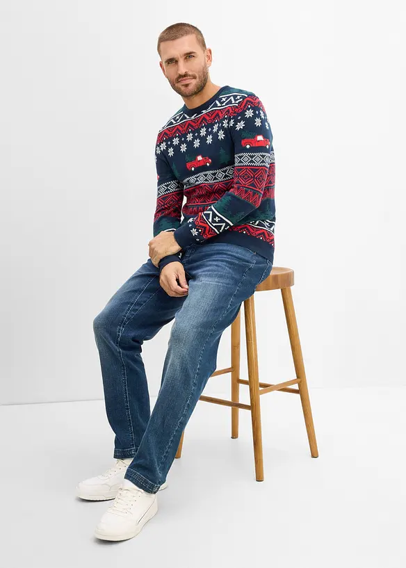Feinstrickpullover mit Weihnachtsmotiv, bonprix