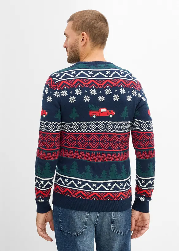 Feinstrickpullover mit Weihnachtsmotiv, bonprix
