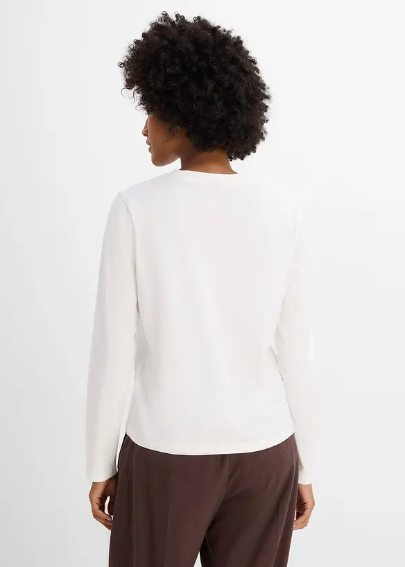 Langarmshirt (2er Pack) aus purer Baumwolle, bonprix