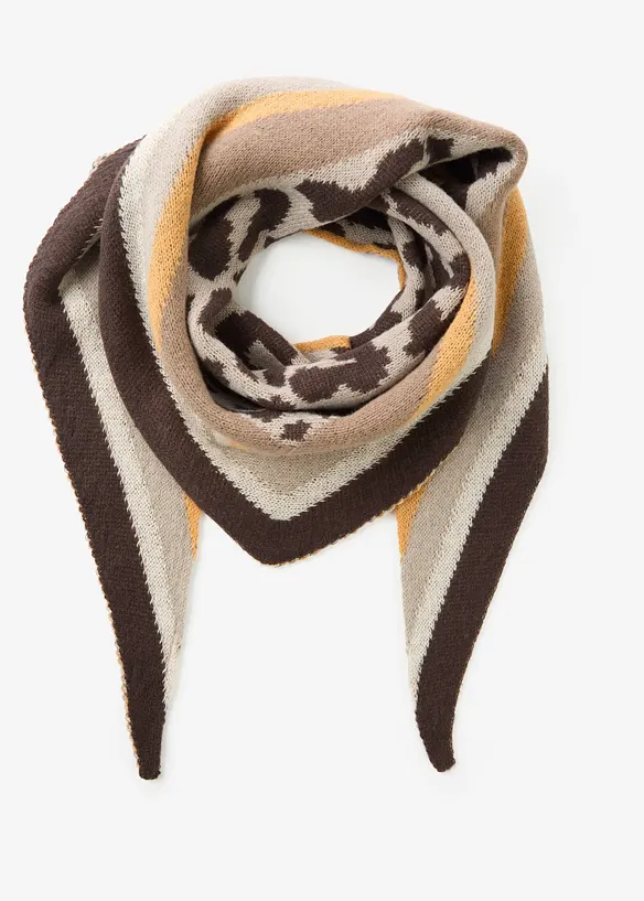&Eacute;charpe triangle moelleuse &agrave; motif l&eacute;opard, bonprix